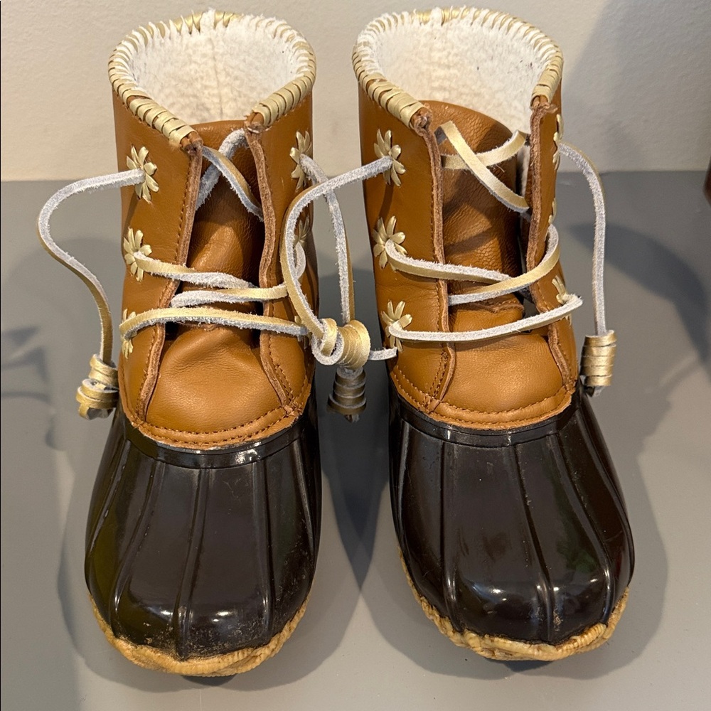 Jack Rogers Brown and Black Lace Up Boots